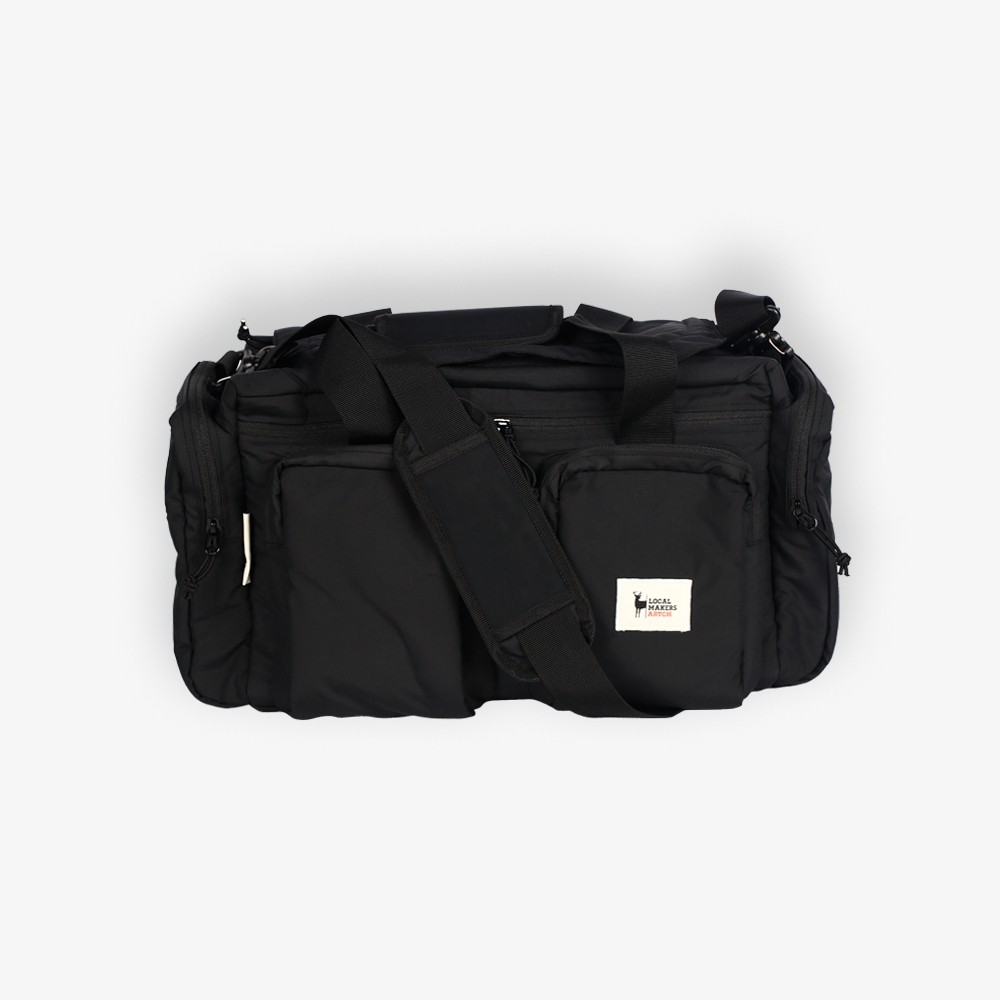 Hitam [TRAVEL BAG KIXNG - BLACK] Travelbag Suitcase Backpack Vacation BAG