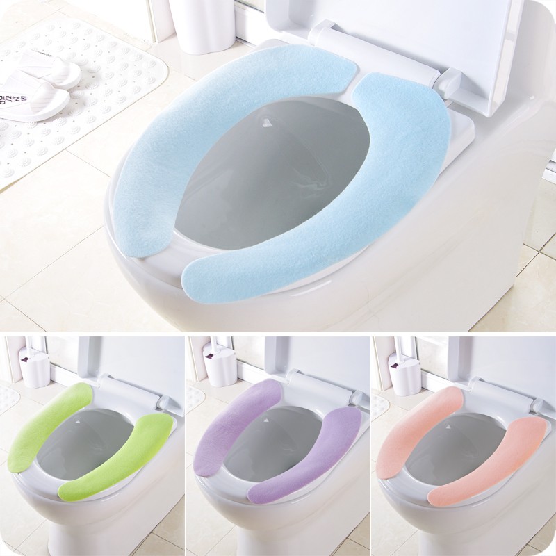 【ลดกระหน่ำ】Toilet Sticky Seat Cover สติกเกอร์ติดห้องน้ำกันน้ำที่ใช้ใน