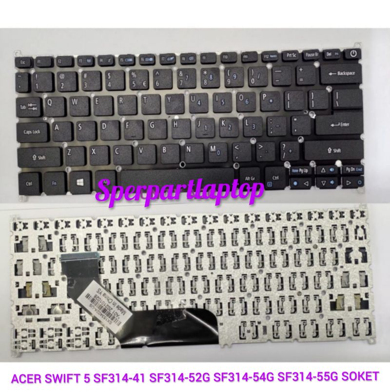 คีย์บอร์ด KIBOT LAPTOP ACER SWIFT 5 SF314-41 SF314-52G SF314-54G SF314-55G ซ็อกเก็ต