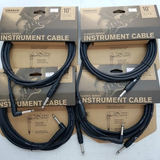 สายแจ๊คกีตาร์ หัวตรง-งอ DAddario Classic Series Instrument Cable (สายสัญญาณ) 10ft.