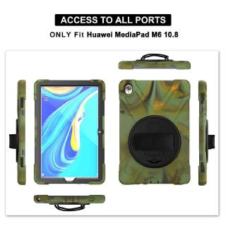 Tablet Cover Huawei MediaPad M6 10.8 inch 10.8" Full Protection Case 3 in 1 Bracket Adjustable Hand Strap