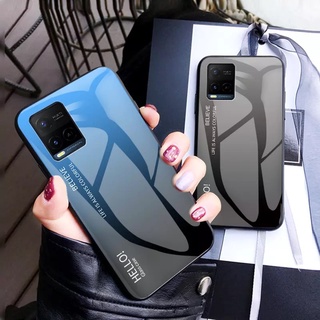 [ พร้อมส่ง ] Case Vivo Y33S เคสวีโว่ เคสกระจก เคสกันกระแทก เคสกระจกไล่สี ขอบนิ่ม VIVO Y33S  เคสกระจกสองสี