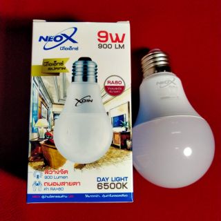 (โค้ด VOTM150 ลด30%)Led bulb e27 9w แสงขาวหลอดไฟled หลอดประหยัดไฟ ขั้วเกลียวe27 แสงday light led neox  หลอดไฟตุ้มเกลียว