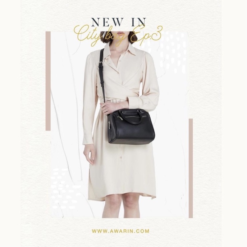กระเป๋า Awarin มือสอง รุ่น city bag ep.3 size M สีดำ