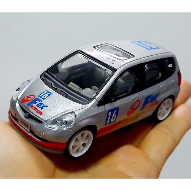 โมเดลรถฮอนด้าแจ๊ส ลายแข่ง Honda Jazz รถโมเดลรถ Scale1:38 โมเดลรถเหล็ก ความยาว 4 นิ้ว ขนาดพกพา โมเดลรถงานโรงงาน Tin's - รูปที่ 3