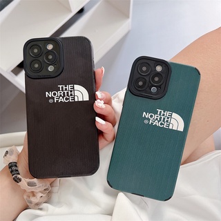 เคสโทรศัพท์มือถือหนังนิ่ม ทรงสี่เหลี่ยม พิมพ์ลาย The North Face สําหรับ iPhone 14 Pro Max 13 12 Pro Max X XR Xs Max 7 8 Plus