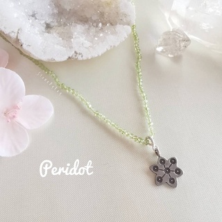 สร้อยคอเชือกถักหินเพอริดอท Peridot