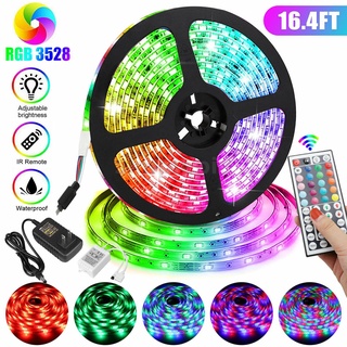 3528 SMD RGB 600LED สายไฟ เทป + 44 คีย์ IR รีโมท + 2A / 3A 5 / 10 เมตร