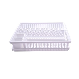 ที่คว่ำจานพลาสติก G-WARE 266 สีขาว DISH RACK PLASTIC G-WARE 266 WHITE