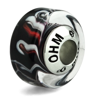 OHM Beads รุ่น Sea Of Ink - Murano Glass Charm เครื่องประดับ บีด เงิน เแก้ว จี้ สร้อย กำไล OHMThailand