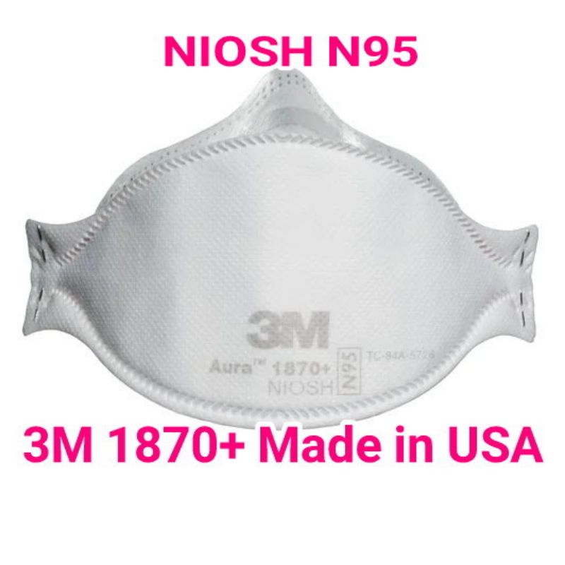 3m 1870 + NIOSH N95 Mask, Made in USA ใช ้ ในการศัลยกรรมป ้ องกันโรค