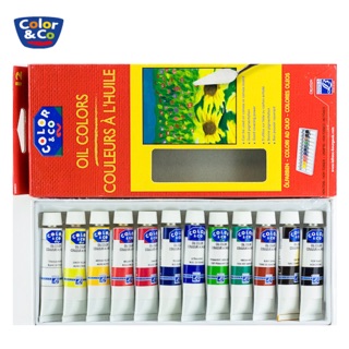 COLOR&amp;CO สีน้ำมัน OIL COLORS 12สี/กล่อง COLOR&amp;CO พิมพ์ ดูขนาดเต็ม สีน้ำมัน OIL COLORS 12สี/กล่อง COLOR&amp;CO