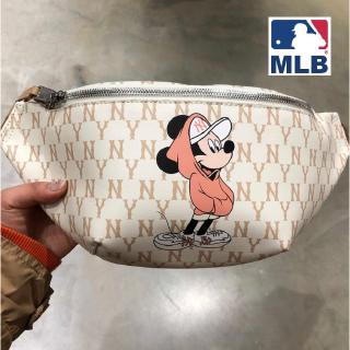 กระเป๋าคาดอก MLB รูปมิกกี้เม้าส์ แท้ กระเป๋าสะพายแบบข้าม CROSSBODY