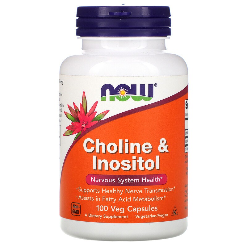 พร้อมส่ง !! Now Foods, Choline & Inositol, 100 Veg Capsules