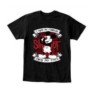 เสื้อยืดพิมพ์ลายแฟชั่น ย้อนยุคI Push My Fingers Into My Eyes Mickey X Slipknot Shirts Christmas GiftS-5XL