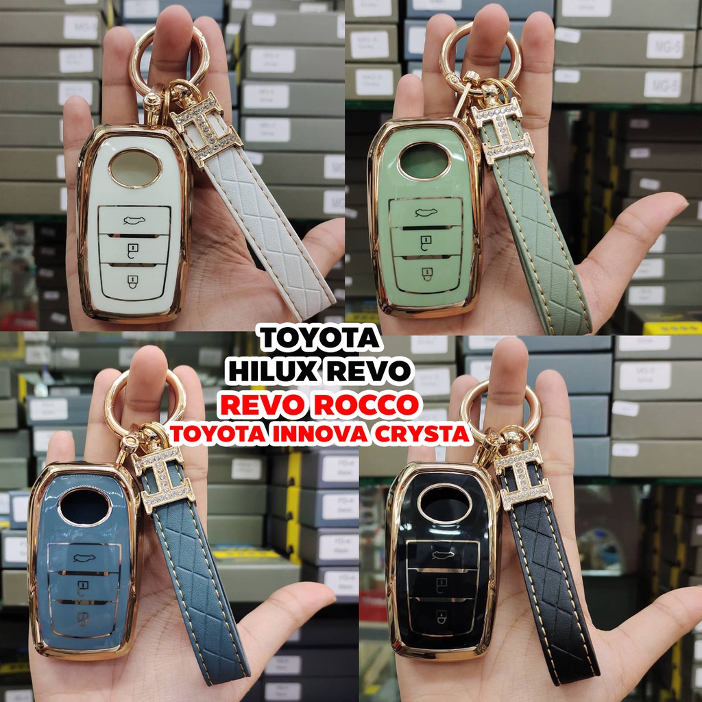 ซองกุญแจ TPU กระเป๋ากุญแจ พร้อม พวงกุญแจ รีโว่ ร็อคโค่ REVO ROCCO / อินโนว่า TOYOTA INNOVA CRYSTA