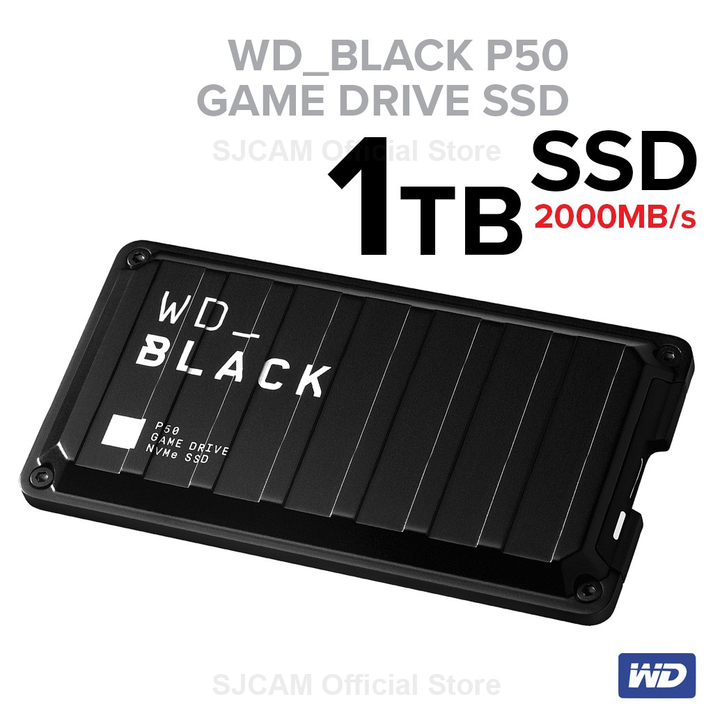 Wd Black P50 Game Drive Ssd 1tb ฮาร ดด สก พกพา Usb C Wdba3s0010bbk Wesn สำหร บ Gamer ความเร วอ าน 00mb S ประก น 5 ป 17 800