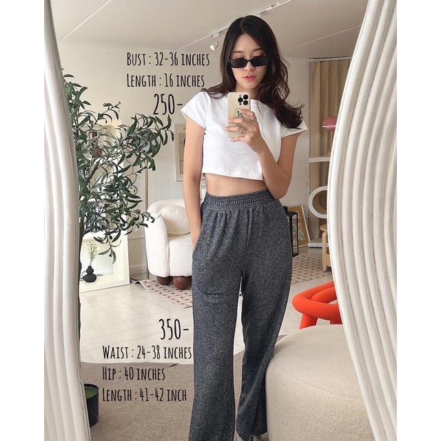 XX02 เสื้อครอปผ้ายืดสีขาว