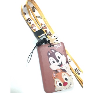 CHIP AND DALE BB ที่ใส่บัตร ซองใส่บัตร ที่ใส่บัตร พร้อมสายคล้องคอ(2cm) ลาย CHIP AND DALE สำหรับบัตร 5.5x8.5cm  MANOPNEST