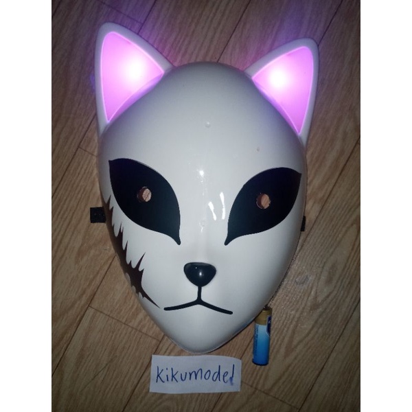 หน้ากากดาบพิฆาตอสูร demon slayer corp mask จิ้งจอก kitsune หน้ากากญี่ปุ่น onbu หน่วยออนบุ kimetsu no