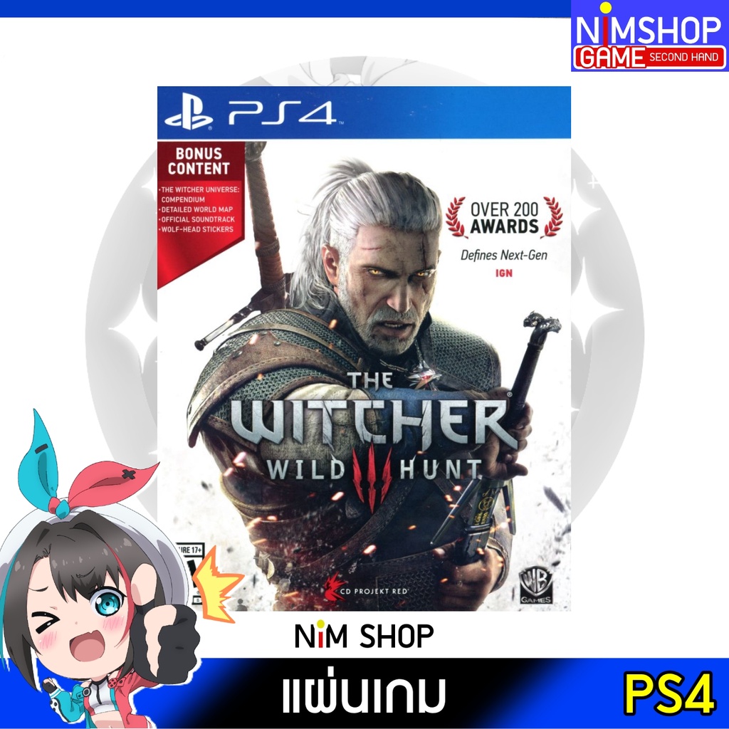 (มือ2) PS4 : The Witcher 3 Wild Hunt แผ่นเกม มือสอง สภาพดี
