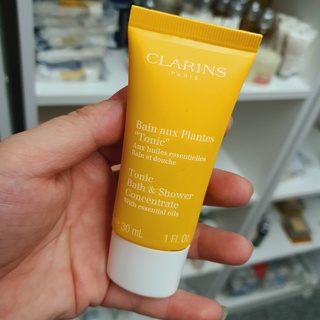 100% Clarins Tonic Bath Shower Concentrate 30ml ขนาดทดลอง เจลอาบน้ำ บำรุงผิว