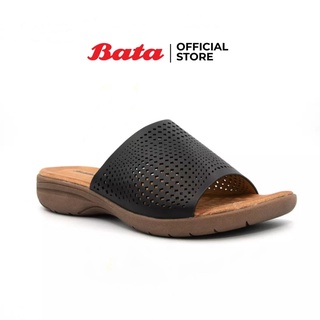 Bata LADIESSUMMER SLIP ON รองเท้าแตะแฟชั่นหญิง แบบสวม สีดำ รหัส 6616549