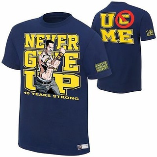 WWE เสื้อยืด เก็บเงินปลายทางได้ เสื้อมวยปล้ำ John Cena สีน้ำเงิน