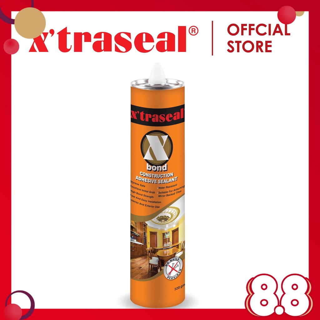 ! ! ! ผู่จง ! ! ! XTraseal 320GM X-Bonda XBond Construction Adhesive Sealant maxbond XTraseal