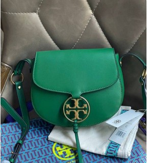 🎊💖🌇🚜@2,040.-📍(ลดพิเศษ 7 %) 💯 🛒🛒Big Discount 2022🛒🛒 💯Tory Burch Miller Metal Saddle Bag