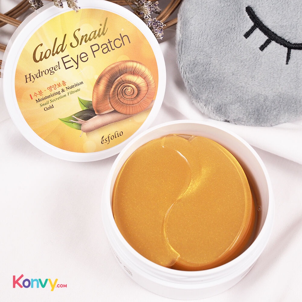 Esfolio Gold Snail Hydrogel Eye Patch 60 Sheets. Shopee Thailand