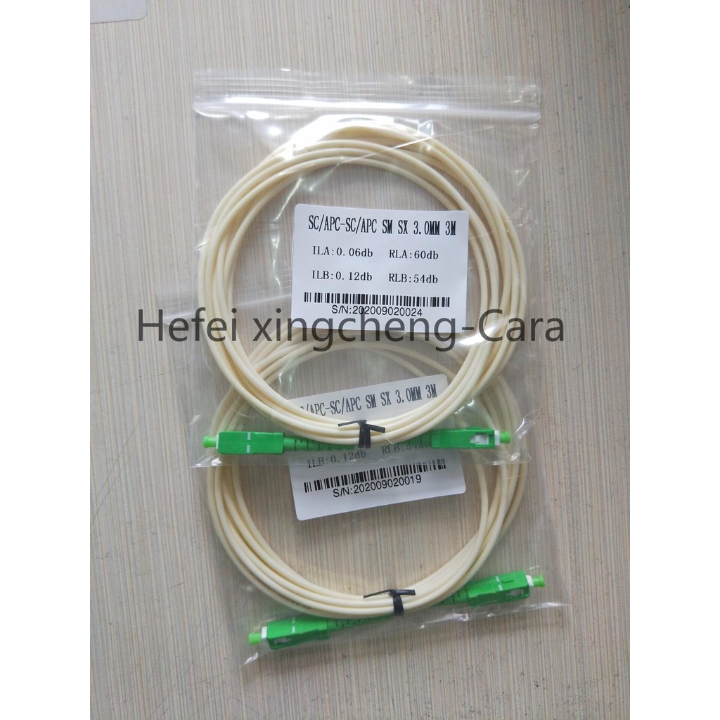 SC APC Jumper-Cable FTTH Fiber-Optic Simplex Mode 3M 10pcs/Bag