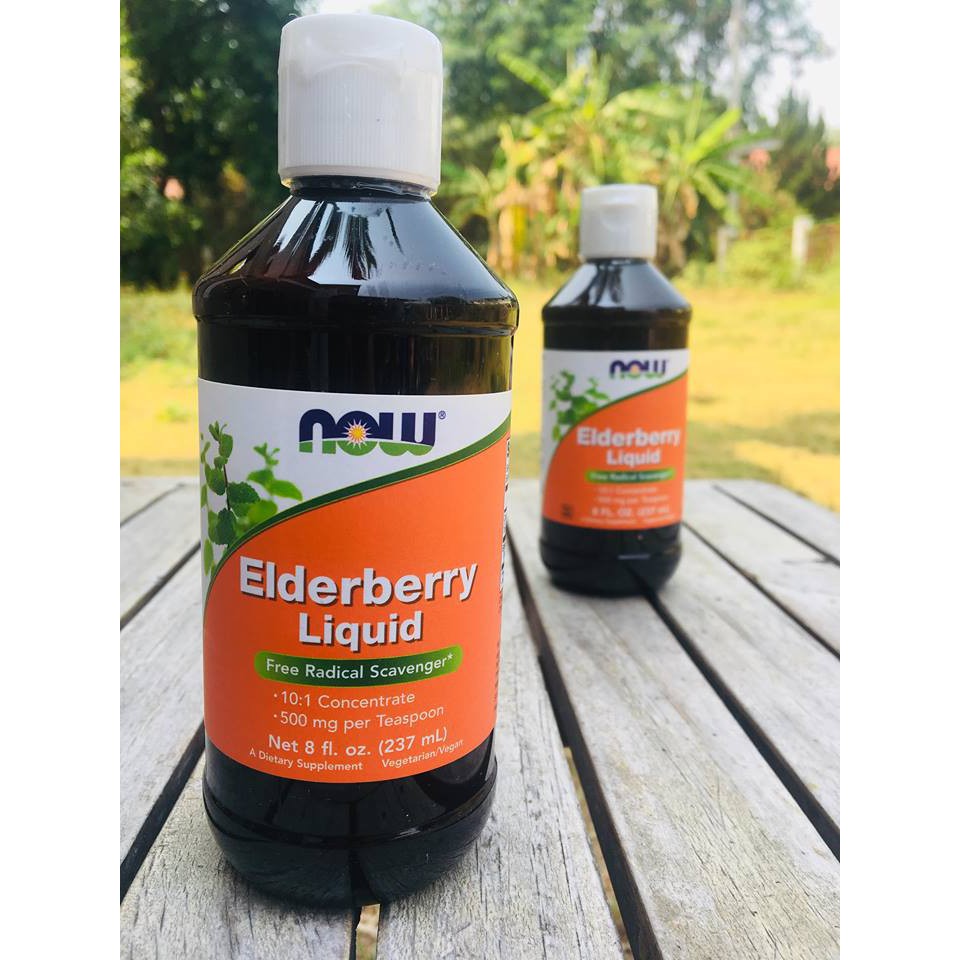 Elderberry Liquid น้ำอัลเดอร์เบอร์รีสกัด 237 mL (Now Food®) เอลเดอร์เบอร์รี่
