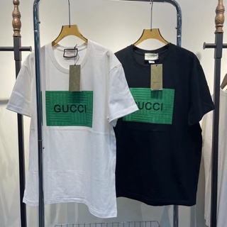 ! Gucci ! เสื้อยืดแขนสั้น สวมใส่สบาย แฟชั่นสําหรับผู้ชาย และผู้หญิง