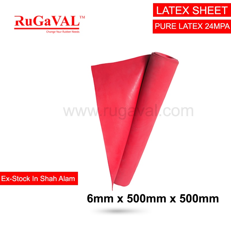 แผ่นยางธรรมชาติ I Size:6mm(หนา)x500mm(กว้าง)x500mm(L) I Latex Rubber Sheet I Liquid Sheet I High Ten