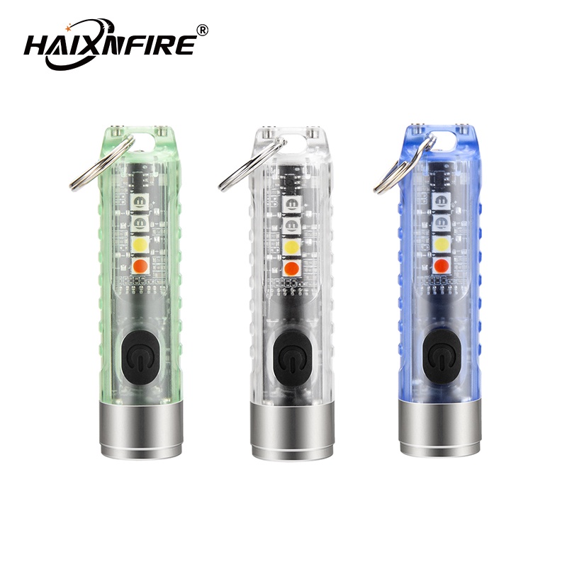 Haixnfire S11 พวงกุญแจไฟฉาย LED SST20 ขนาดเล็ก กันน้ํา สีม่วง