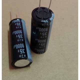 คาปาซิเตอร์ 9000UF 35V 105°C ขนาด 18×35mm ขายแพค 2ตัว 50บ.