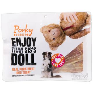 Porky Porky สันในหมูอบแห้ง ขนมเสริมโปรตีน หอม อร่อย สำหรับสุนัข (60g) (PP-12)