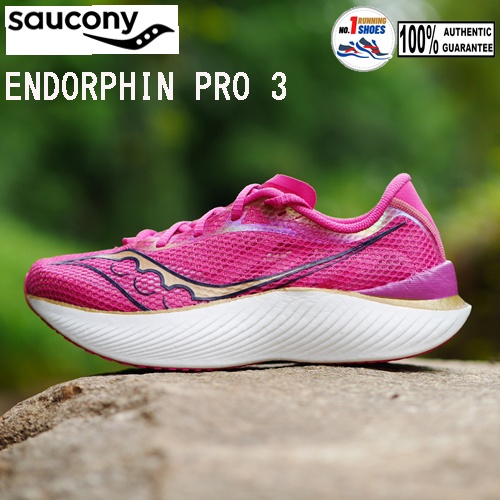 [✨NEW WOMEN] Saucony รุ่น Endorphin Pro 3 S10755-40 Prospect quartz - carbon plate ตัวทอป ของเเท้ 10