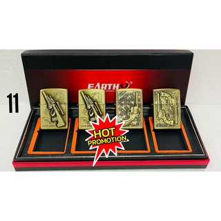 ไฟแช็คน้ำมันสไตล์ซิปโป้ Zippo ลายNo11 สวยงาม เท่ห์น่าสะสม เซ็ตละ 4 ชิ้น