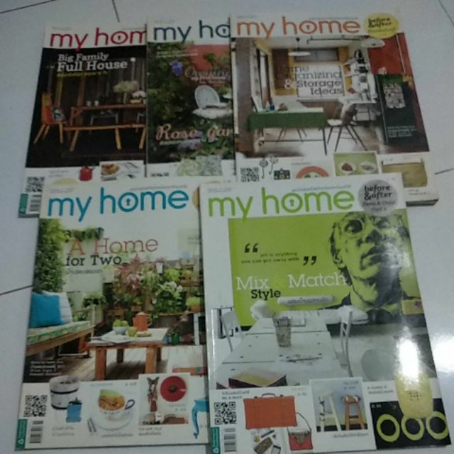 นิตยสาร My home แต่งบ้านสวยด้วยตัวเองในราคาที่คุณทำได้  เล่ม 15,16,17,18, 19 มือสอง อ่านเอง