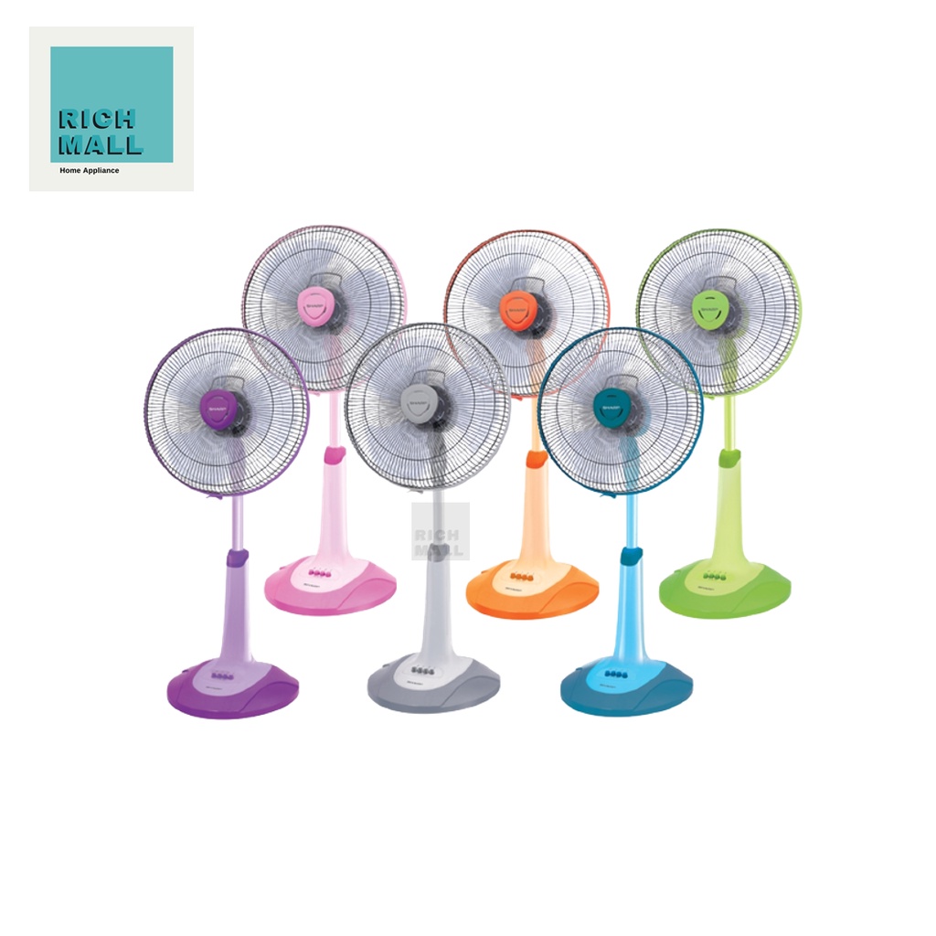 SHARP พัดลมสไลด์ปรับระดับ 16 นิ้ว รุ่น PJ-SL163 (รับประกันศูนย์ 3 ปี)