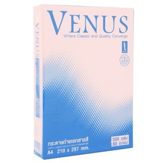 KTS (ศูนย์เครื่องเขียน) กระดาษถ่าย เอกสารสี A4 Venus 80 Gsm. No. 05