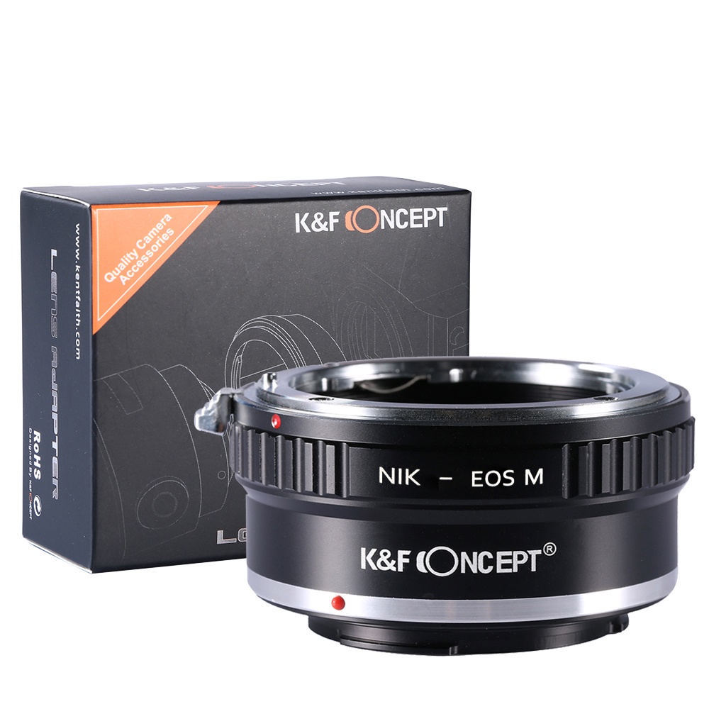 K&f NIK-EOS.M อะแดปเตอร์เลนส์กล้อง Nikon F เป็นเมาท์เลนส์ Canon EOS M