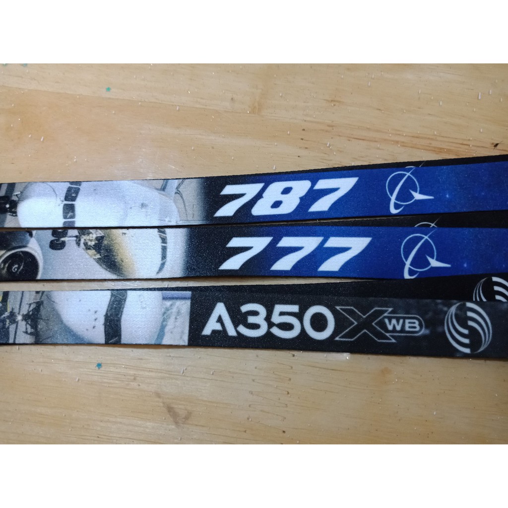 สายคล้องคอ โบอิ้ง แอรบัส Boeing Airbus A-350 B-777 B-787 A-320 Lanyard  Key ID Card Neck strap - รูปที่ 4