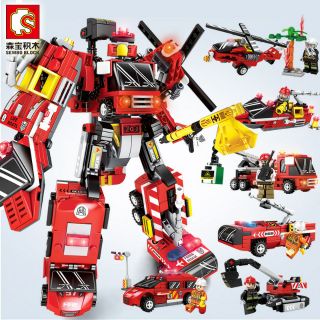 🚚🆓ส่งฟรีEMSไม่ต้องใช้โค้ด SEMBO 103093-103098 Mecha of Steel 6in1