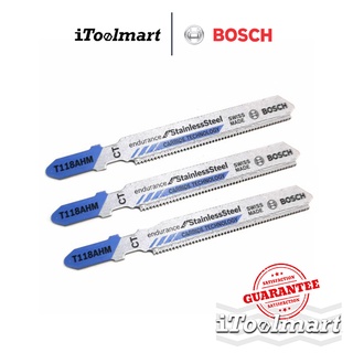 BOSCH ใบเลื่อยจิ๊กซอว์ T118AHM ตัด สแตนเลส (แพ็คละ 3 ใบ)