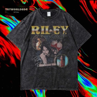 เสื้อยืดพิมพ์ลายแฟชั่น เสื้อยืดแขนสั้น ขนาดใหญ่ พิมพ์ลาย RILEY REID VINTAGE สําหรับผู้ชาย