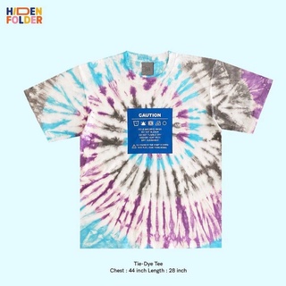 ABSOLUTE SIAM - BLUE CAUTION TIE DYE TEE - HIDDEN FLODER