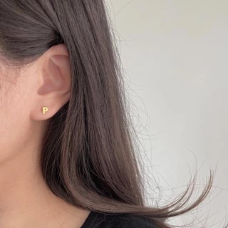 A.piece จิวเงินแท้ [all silver 925] Alphabet piercing (212) (ราคาต่อข้าง)